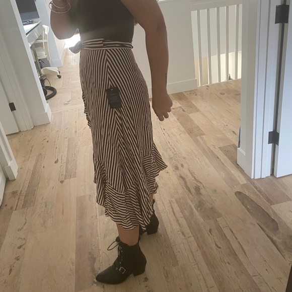 Faithfull the Brand Tramonti Striped wrap skirt M - Picture 15 of 16